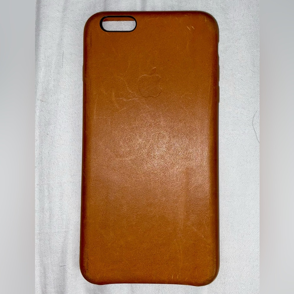 Tan Leather Authentic Apple iPhone 8 Plus Case